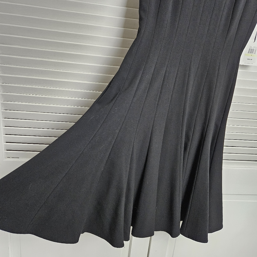 Calvin Klein Women's NWT Sleeveless Black Swing Dress Size 4 - Picture 4 of 9
